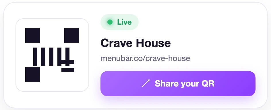 Share your QR code and go live