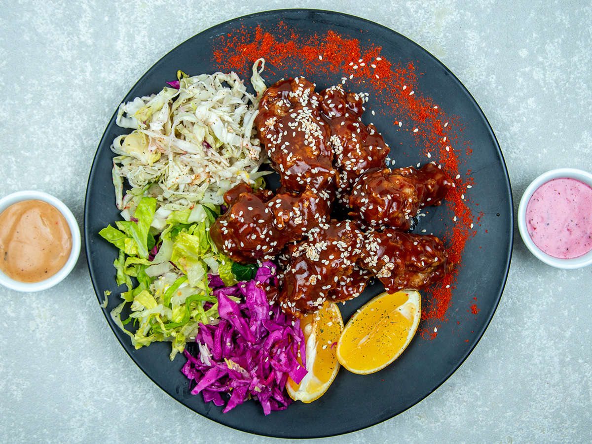 BBQ wings meal