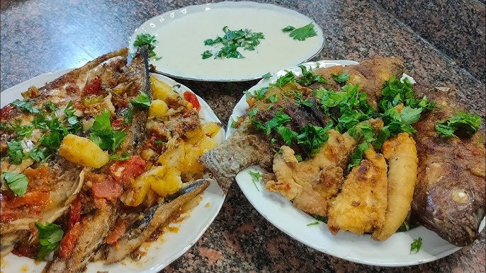 دنيس،مشوي، مقلي، سنجاري، زيت وليمون