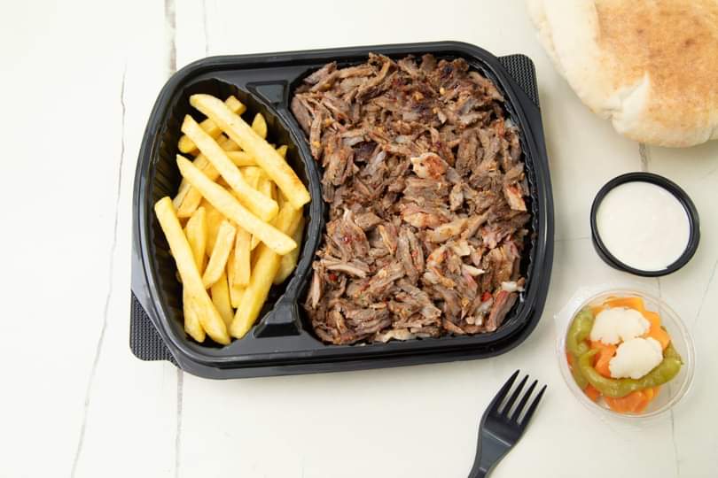 صحن شاورما لحم