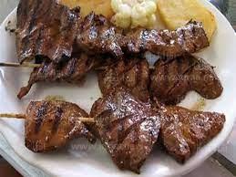 كبدة خاروف مشوية عالسيخ ربع كيلو