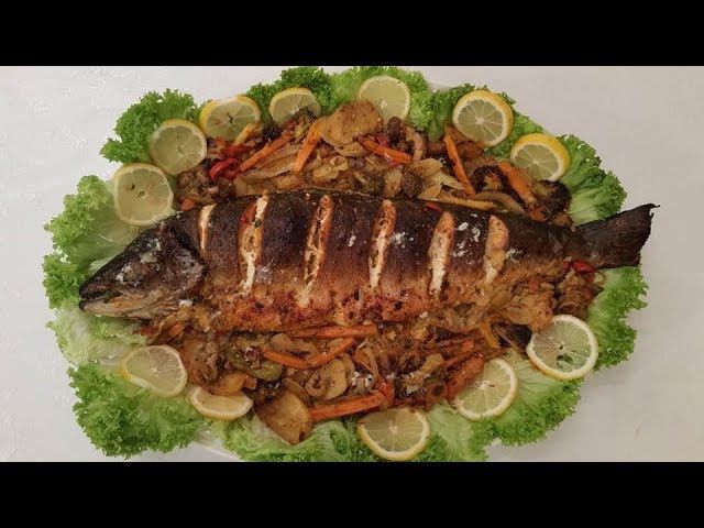 سمك السلمون المشوي