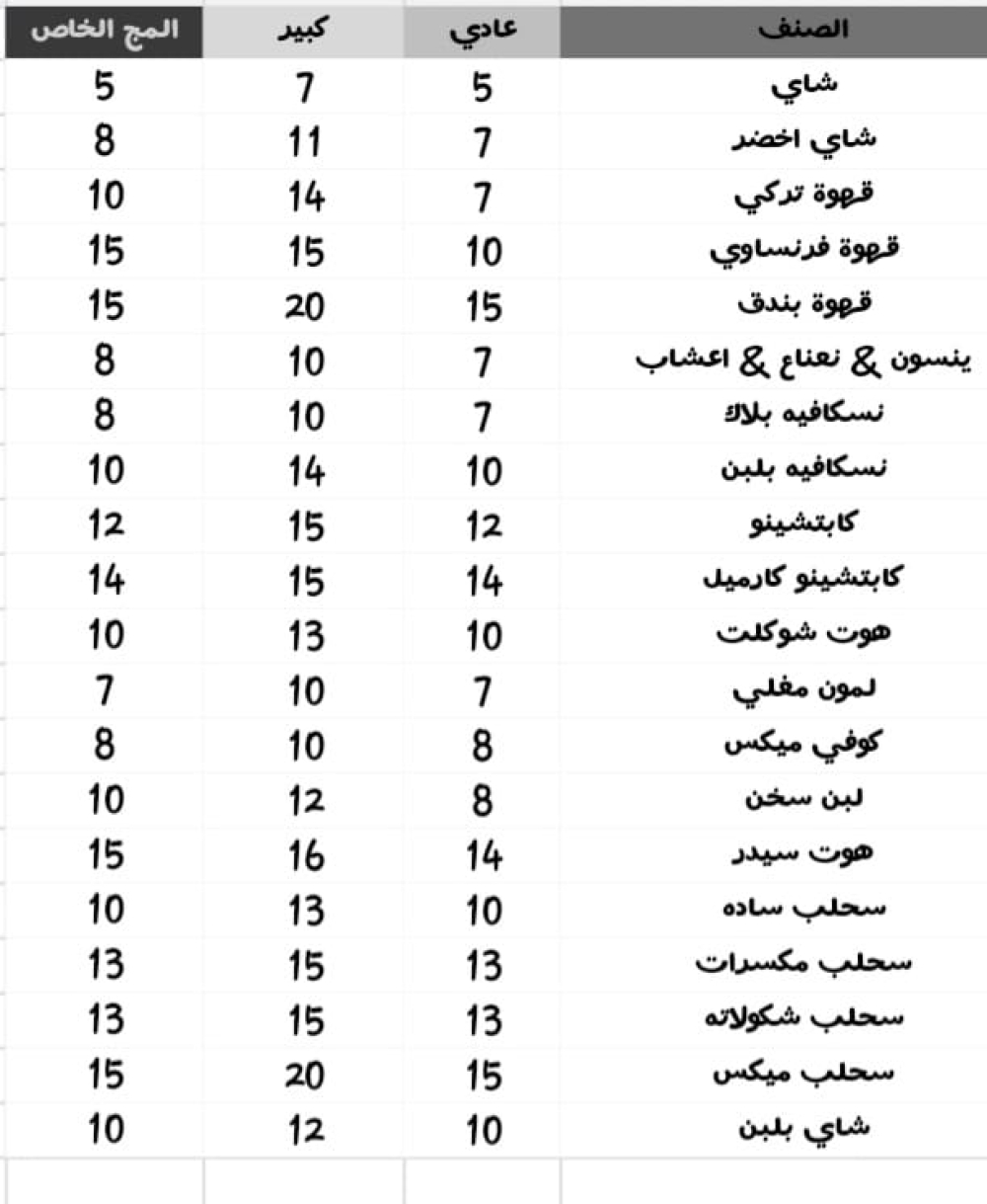 المشروبات