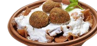 فتة بالفلافل