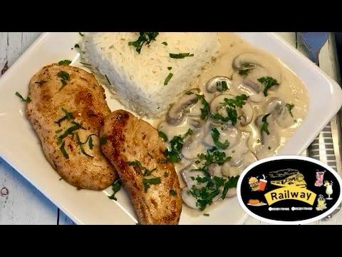 وجبة ستيك دجاج مع أرز