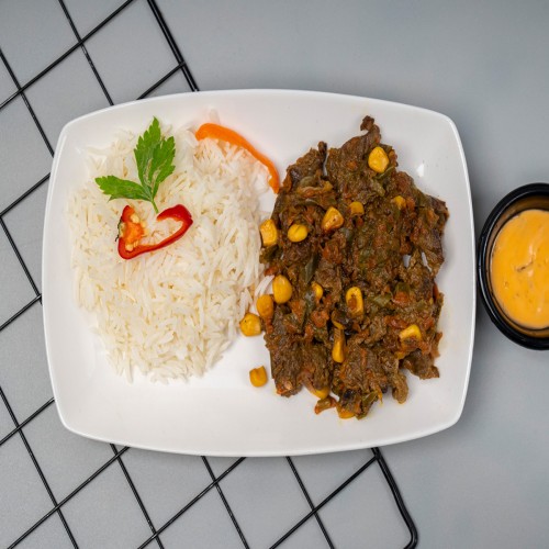 طبق لحم بالخضار