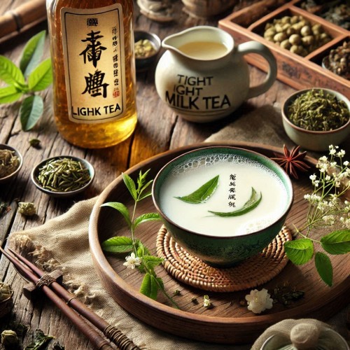 China Longjing light milk tea