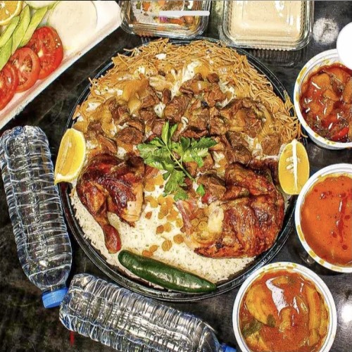 منسف قلية مع دجاج