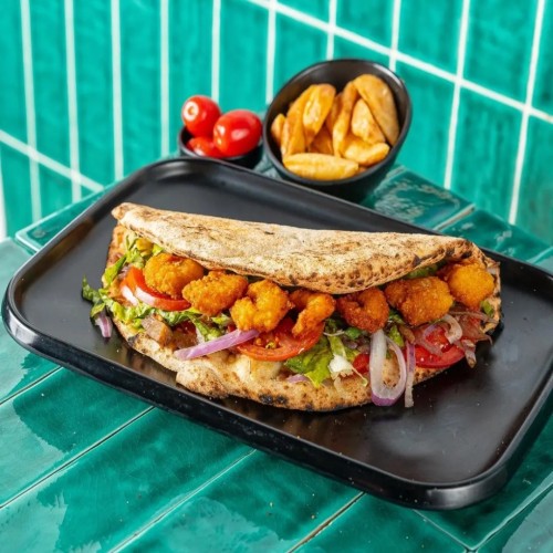 Makloub Crevettes Panées