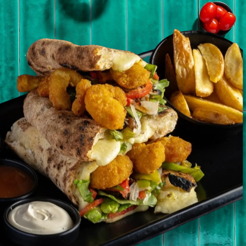 Makloub Crevettes Panées Bords farcis Mozza