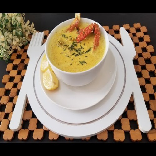 شوربه بحريات صوص جوز الهند / coconut sauce Seafood soup