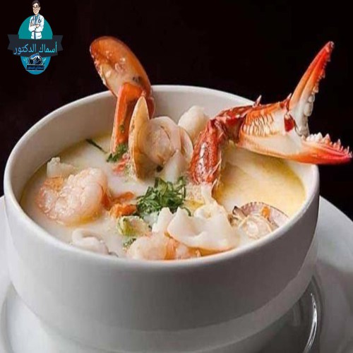Seafood soup white sauce/ شوربه سي فود صوص كريمه